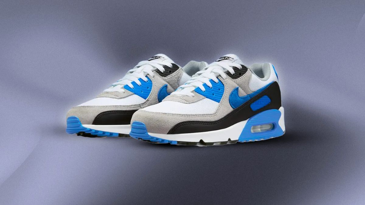 Hinh anh Nike Air Max 90 “Blue Crystal” voi thiet ke co dien va diem nhan xanh duong